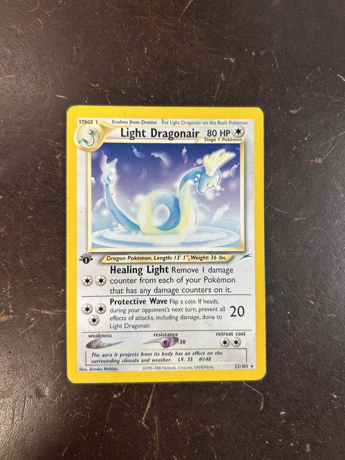 Pokemon TCG Neo Destiny 1st Edition Light Dragonair 22/105 Rare