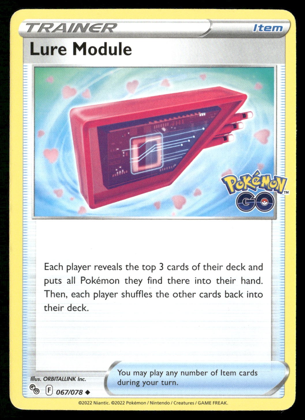 Lure Module 067/078 Uncommon Pokemon GO Pokemon NM/M