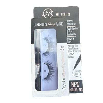 Mi Beauti Luxurious Faux Mink Lashes + Eyeliner Bundle - NEW! 