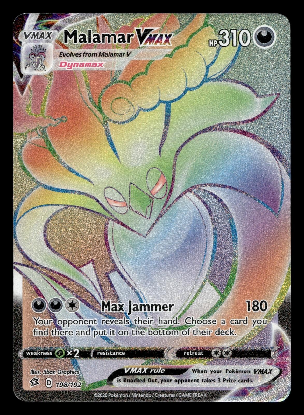 Malamar VMAX 198/192 Rebel Clash Pokemon Holo NM