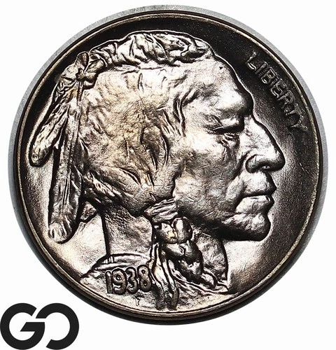 1938-D Buffalo Nickel, Fully Struck Superb Gem BU++