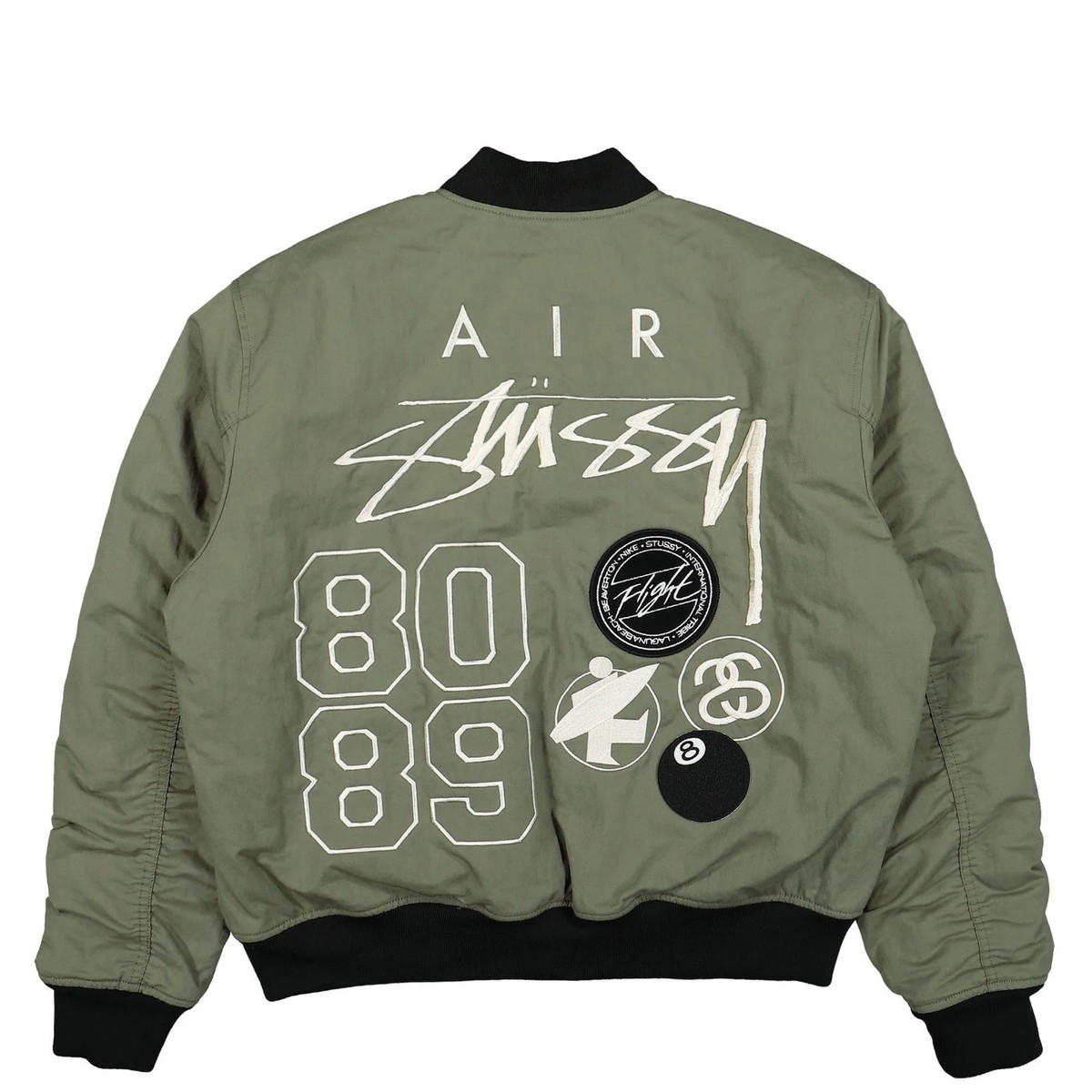 NIKE X STUSSY JACKET Olive/Mandarin Reversible Size XL FJ9153-222