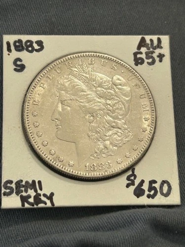 AU++/UNC Semi-KEY 1883-S MORGAN DOLLAR, Full strike. Great definition. SEMI-PL