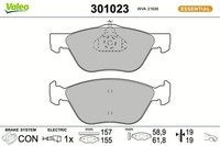Valeo Bremsbelagsatz, Scheibenbremse 301023 FüR Alfa Romeo Passend FüR Fiat
