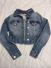 Garage X- Small Cropped Jean Jacket Women's Blue Denim