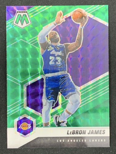 Lebron James 2020-21 Panini Mosaic Green Mosaic Prizm #81 C