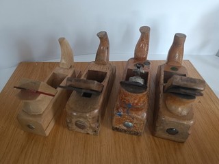 4x Holzhobel Konvolut – Ulmia ECE & Schreinerhobel / Werkstatt Fund