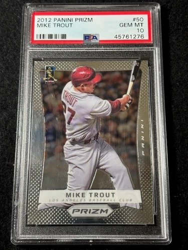 2012 Prizm Mike Trout #50 Los Angeles Angels PSA 10 GEM First year Prizm Rookie