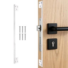 Door Latch Guard Plate 11" Door Security Protector Shield Silver
