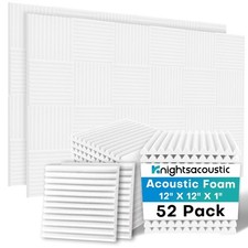 52 Pack Acoustic Foam Panels, 1 X 12 X 12 Inches Sound Proof Foam Panels for ...