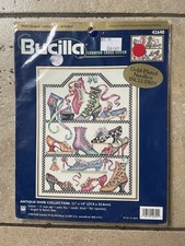 Bucilla Counted Cross Stitch Kit -Antique Shoe Collection- 42640 2000 --NIP-New