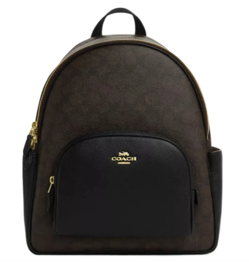 Coach Court C5671 Backpack in Signature Canvas Brown Black for