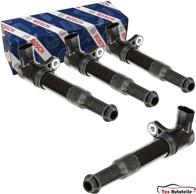 4x Bosch Zündspule Fiat 500 Punto Doblo Opel Combo 1.4 Ducato Iveco Daily 3.0