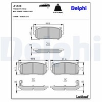 Bremsbelagsatz Scheibenbremse Delphi LP1528 FüR GC KIA Carens Shuma FJ FB Clarus