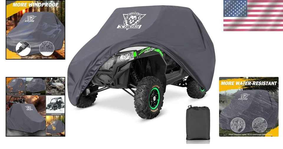 UTV Cover Waterproof All-Weather Protection Fits Polaris Can-Am Yamaha Honda Foto 2 de 4