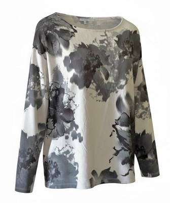 MONARI Damen Shirt  Mehrfarbig mit Print Langarm  Grösse 40