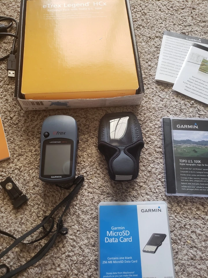 Garmin GPS eTrex HC Series  TOPO 100k Bundle Handheld Original Box Partial 1G SD - Image 4 of 4