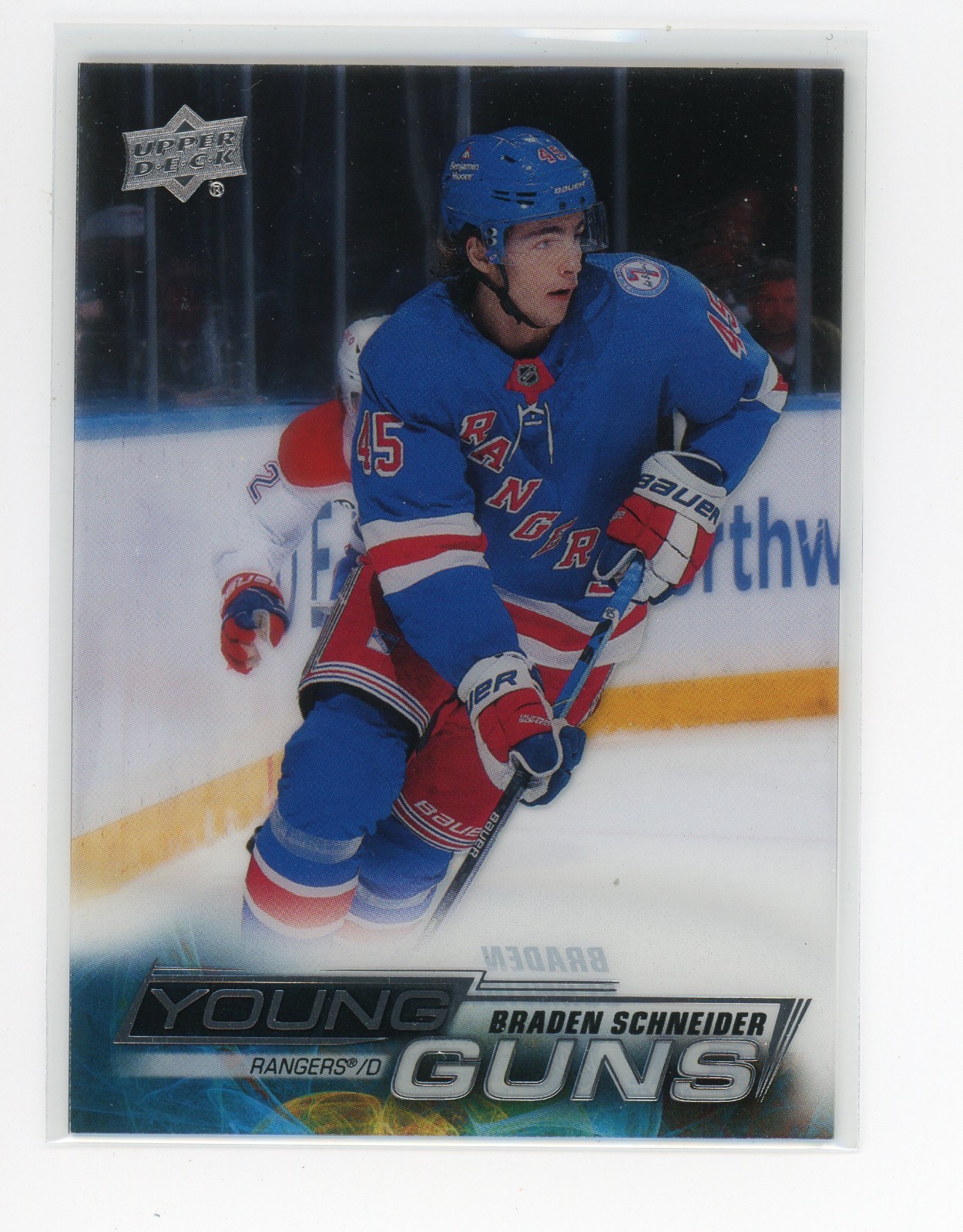 2022-23 UPPER DECK #214 BRADEN SCHNEIDER CLEAR CUT YOUNG GUNS RC ROOKIE