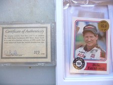 1988 Dale Earnhardt #99 Maxx Medallion 1994 Maxx Redemption Rookie RC Ltr & Cert