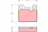 TRW Bremsbelagsatz Scheibenbremse GDB258 FüR BMW E23 7Er 728 730 732 733 735 745