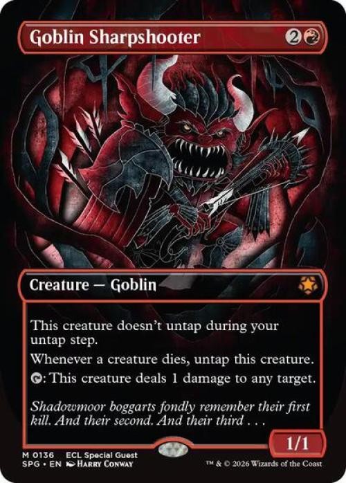 ~ Goblin Sharpshooter (Borderless) ~ NM Foil ~ Special Guests ~ MTG ~
