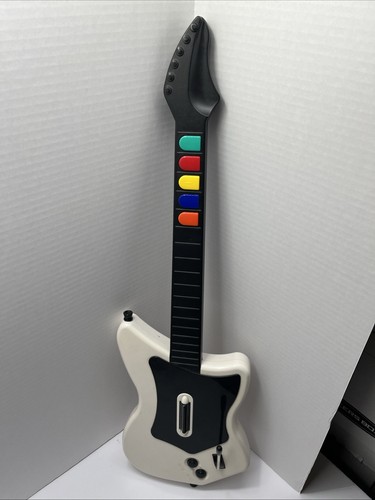 Red Octane PS2 Wireless Guitar White Guitar Hero Playstation 2 No Dongle