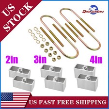 Universal Leaf Spring Lowering Block Kit w/ U-Bolts  Hardware 2" / 3" / 4" Size