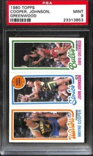 1980 TOPPS #25 COOPER/JOHNSON TL/GREENWOOD PSA 9 Mint 23313853 