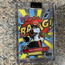 Tahj Brooks Wild Card COMIX BAANG! Rookie Serial #7/10 Football Card