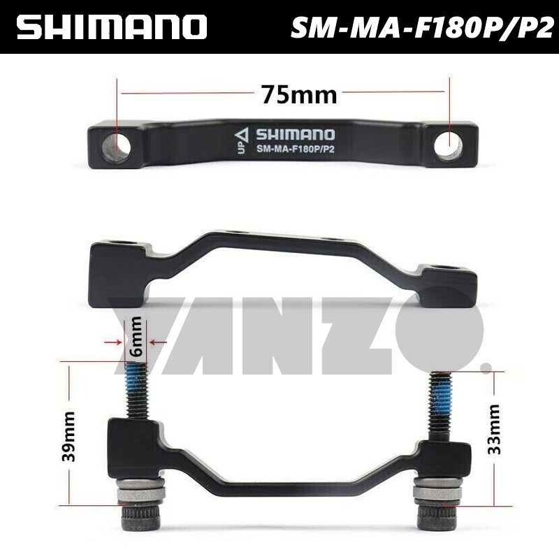 Shimano SM-MA-F180P/P2 Post Mount Disc Brake Adapter (Front) (180mm) (P/P)-OE
