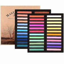 48 Color Pastel Wax Crayons Set - Masters Pastel