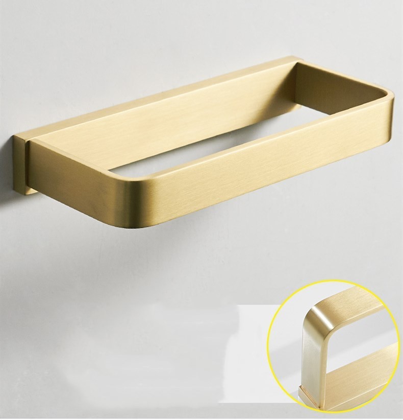 Towel Ring Brass Gold Finish Towel Bar Rack Hotel Simple Style For ...