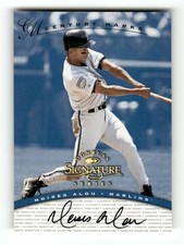 1997 Donruss Signature Series Authentic /65 Century Marks Moises Alou signed, ve
