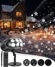 Snowflake Projector Lights with Remote, Timer, Dimmer, IP68 Waterproof, Christma