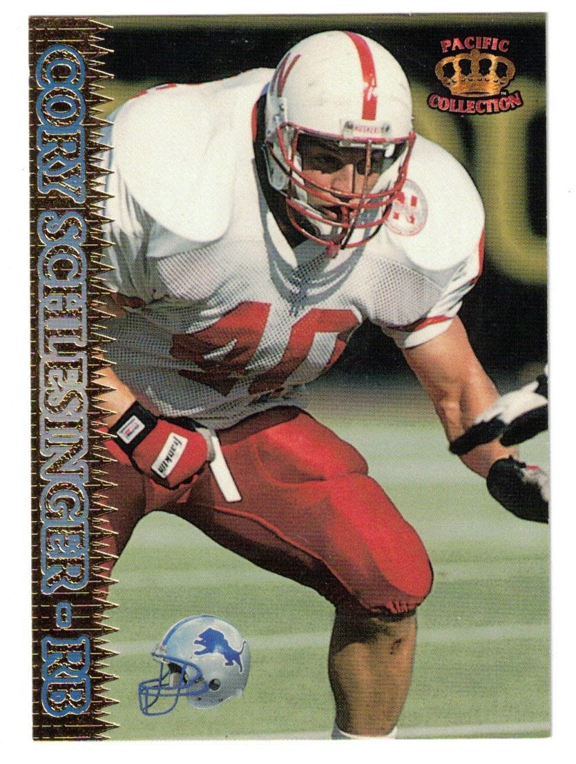 1995 Pacific - Cory Schlesinger #161 RC Detroit Lions Nebraska Cornhusker Rookie