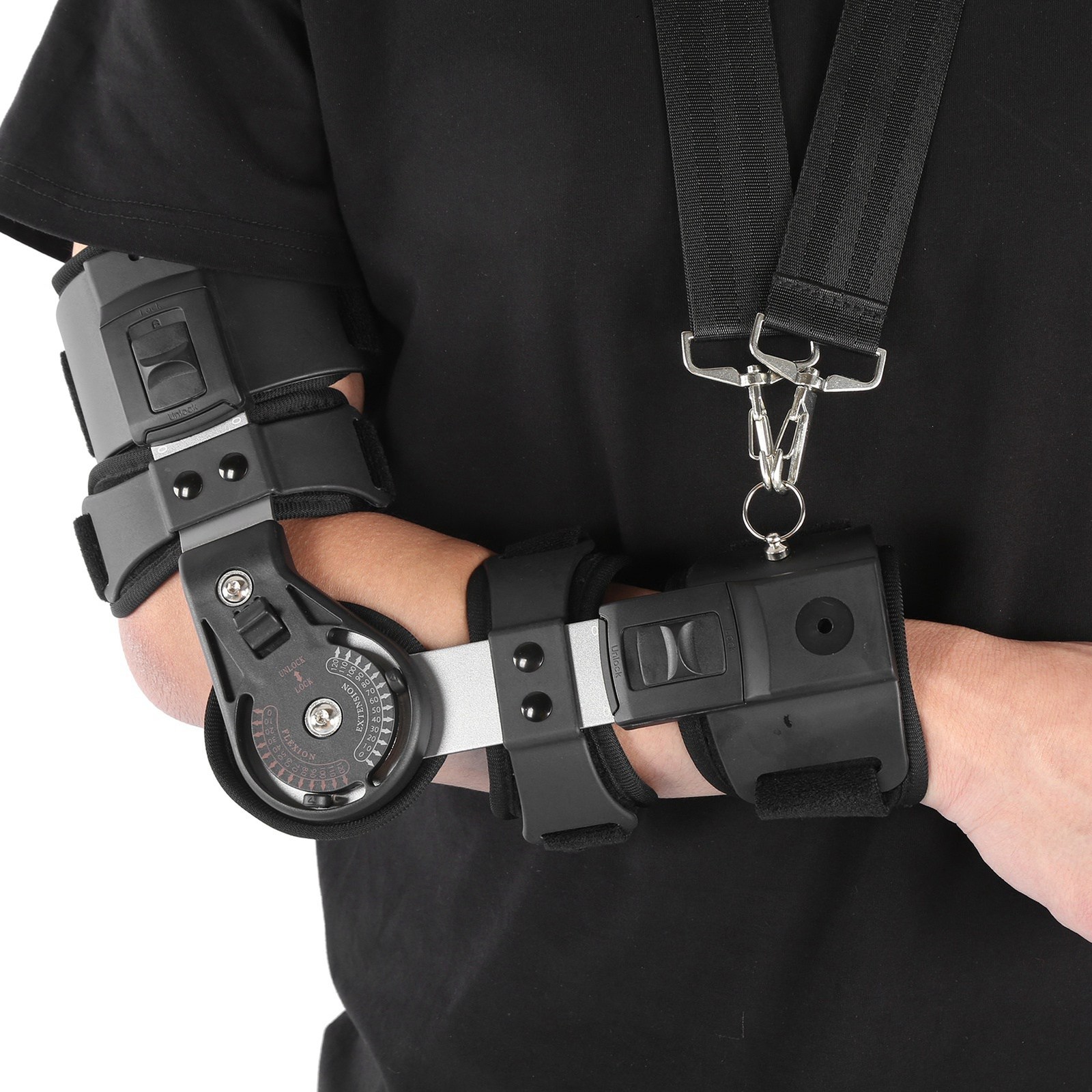 Adjustable Hinged Elbow Brace For Stable Support For Athletes - Aluminum Alloy