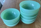 Fire King 5” Chili/cereal bowls vintage Jadeite Mixed 40’s-late 50’s 8 In Total