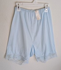Vtg 60s Hollywood Vassarette Petti Pant Nylon Sz 6 Knickers Bloomers Blue