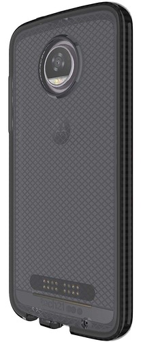 Tech21 Black Smoke EVO Check Anti-Shock Case TPU Cover for Motorola Moto Z2 Play - Picture 6 of 9