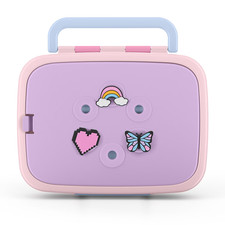 Ello Benni Kids Bento Lunch Box with Carry Handle & Ice Pack, Purple