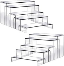10 pcs 2 Set Acrylic Risers Display Clear Perfume Organizer Stands Acrylic Large