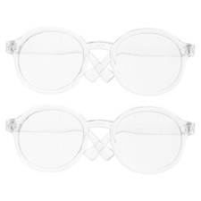 2 Pcs Mini Doll Eyeglass Plastic Eyeglasses Costume Accessory Pets