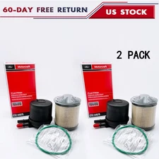 2PCS Genuine Diesel Fuel Filter Kit FD4615 Motorcraft For Ford F-250 F-350