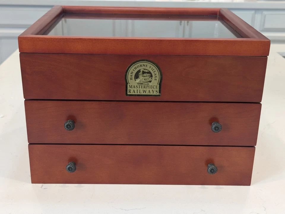 Bradford Hawthorne Village Masterpiece Railways HO Train Wood Display Box NEW - Image 2 of 4