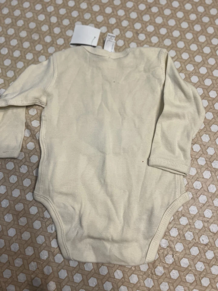 Calabazas frescas de granja de una pieza manga larga color crema talla 6 meses Foto 4 de 4