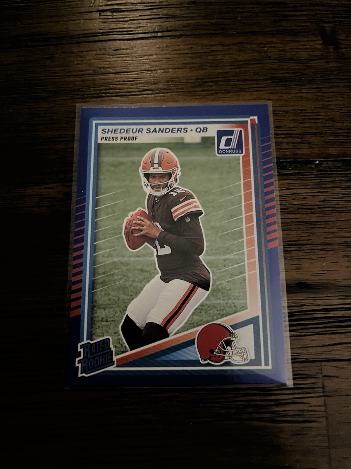 2025 Panini Donruss - Rated Rookie Shedeur Sanders #306 Press Proof Blue (RC)