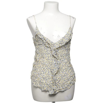 Custommade, Top, Größe: 38, Weiß/Blau/Gelb, Viskose, Blumen, Damen #RUO
