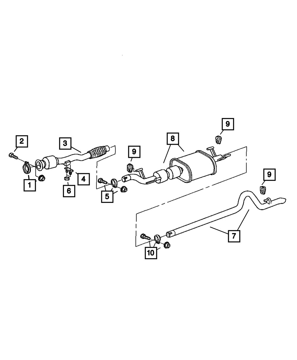 Tubo de escape para Dodge Sprinter 3500 2003-2006 (N/P 5119791AA)