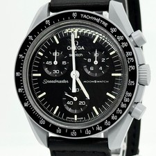 Omega OMEGA x Swatch Speedmaster Mission to the Moon SO33M100 Black QZ Men's Watch Run