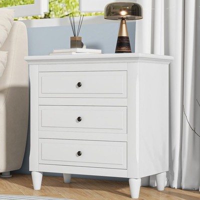 28'' Nightstand w/ 3 Drawers,Bedside Cabinet for Bedroom Sofa Couch Office